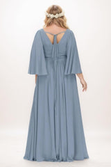 A-Line Maxi Chiffon Bridesmaid Dress CB0767 - COCOMELODY