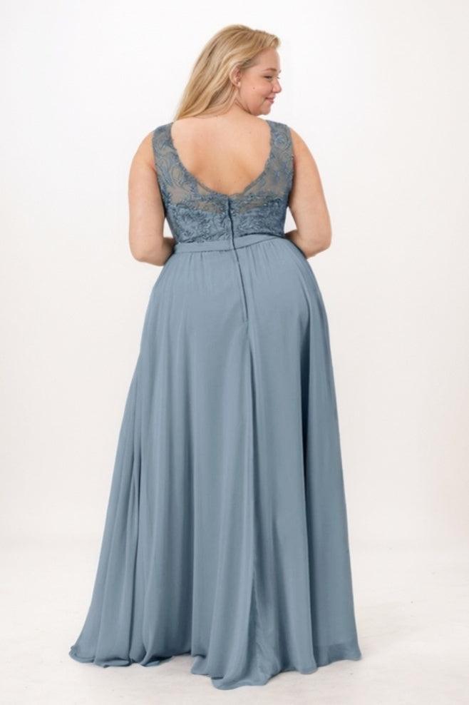 A-Line Maxi Chiffon Bridesmaid Dress CB0769 - COCOMELODY