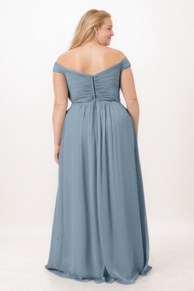 A-Line Maxi Chiffon Bridesmaid Dress CB0770 - COCOMELODY