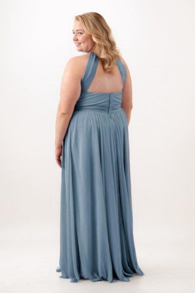 A-Line Maxi Chiffon Bridesmaid Dress CB0773 - COCOMELODY