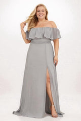 A-Line Maxi Chiffon Bridesmaid Dress CB0777 - COCOMELODY
