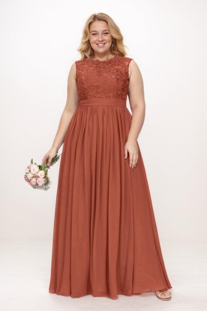 A-Line Maxi Chiffon Bridesmaid Dress CB0778 - COCOMELODY