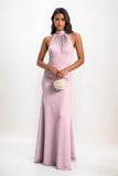 Sheath-Column Maxi Elastic Cloth Bridesmaid Dress CB0814 - COCOMELODY