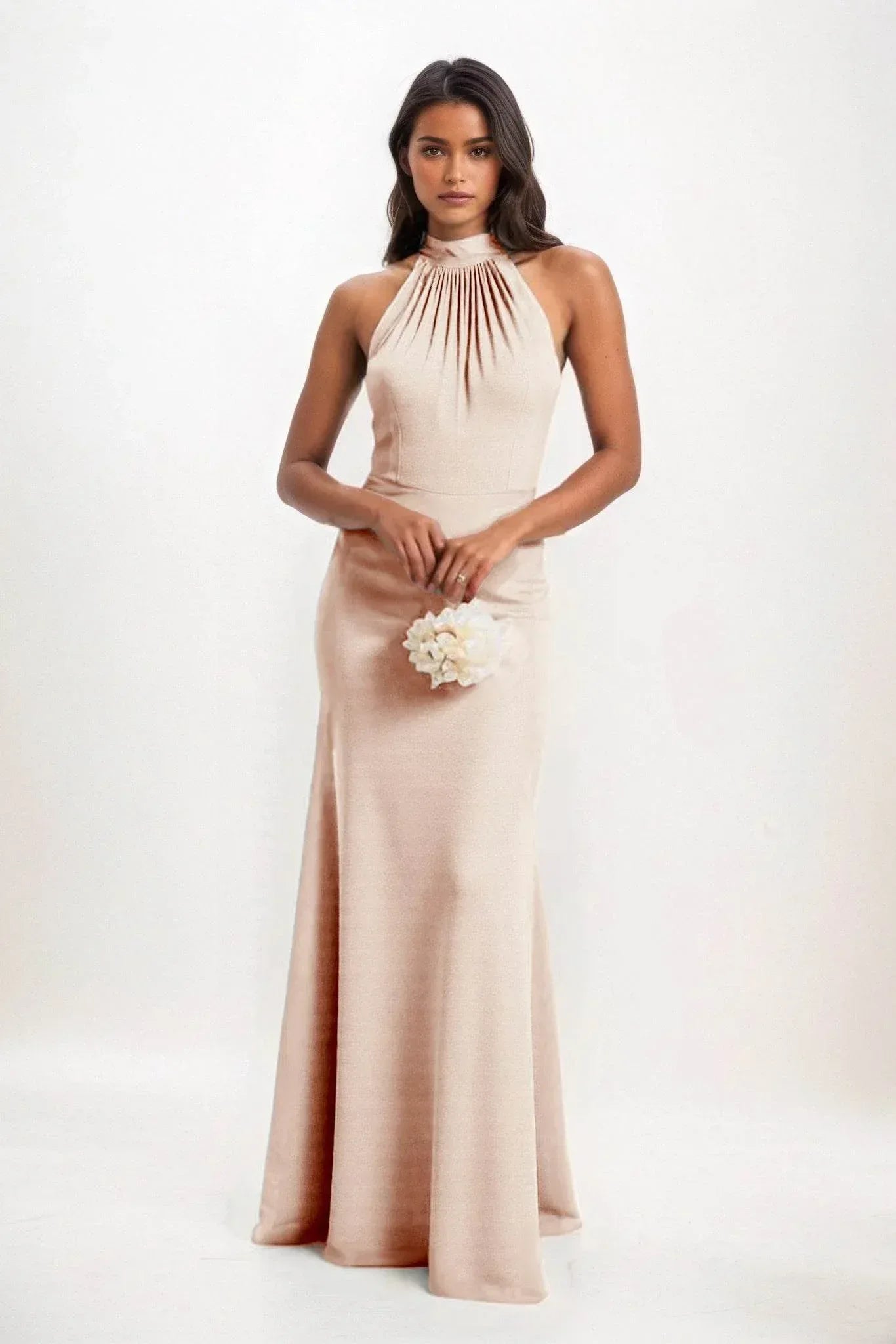 Sheath-Column Maxi Elastic Cloth Dress CB0814CS - COCOMELODY