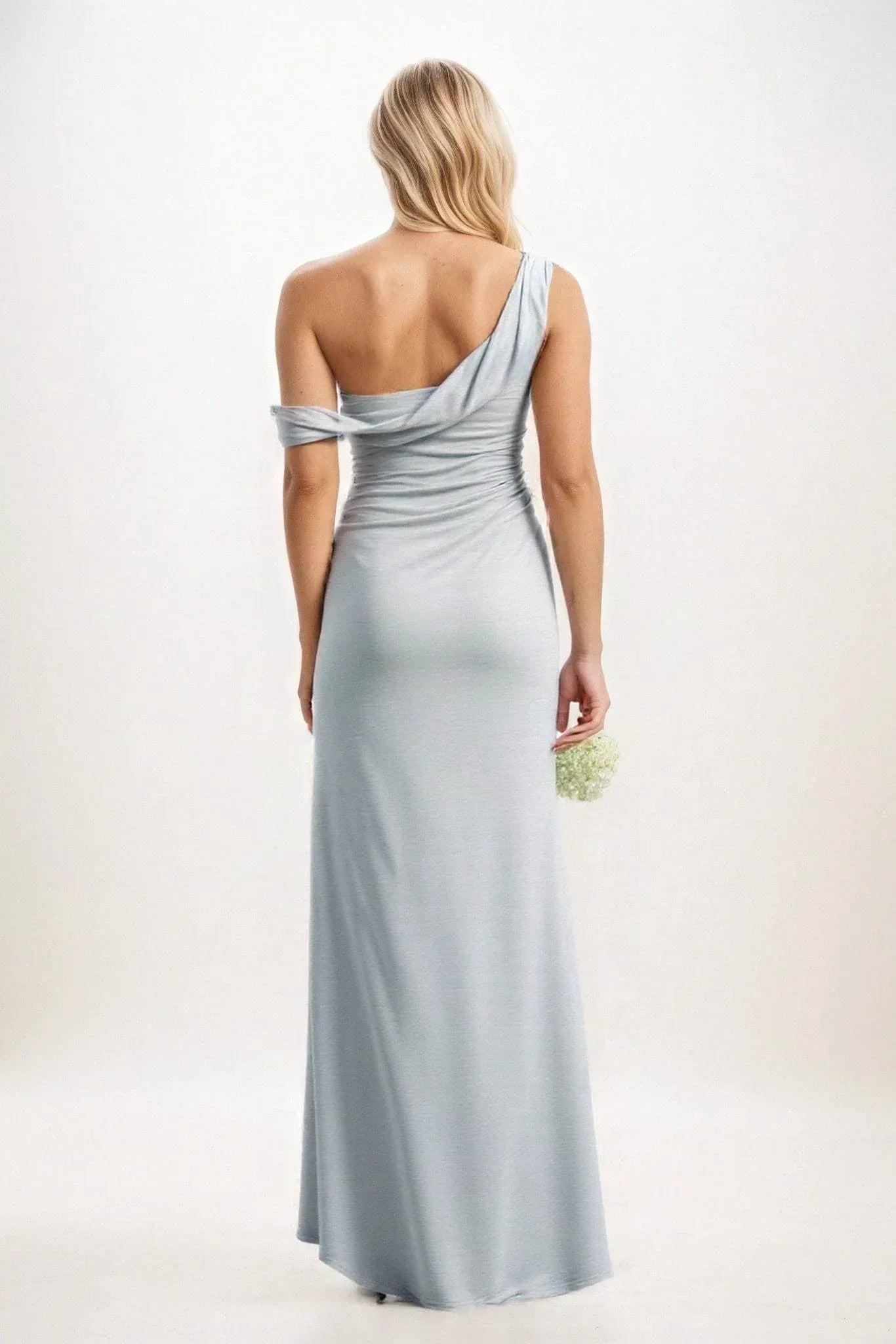 Sheath-Column Maxi Luxe Satin Dress CB0815CS - COCOMELODY