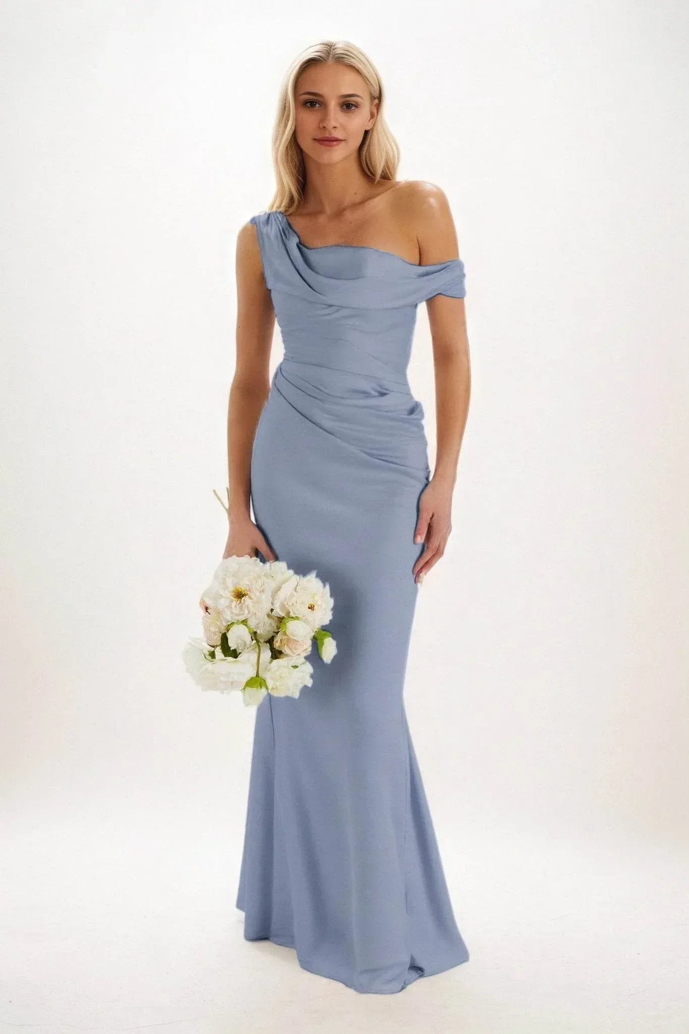 Sheath-Column Maxi Luxe Satin Dress CB0815CS - COCOMELODY
