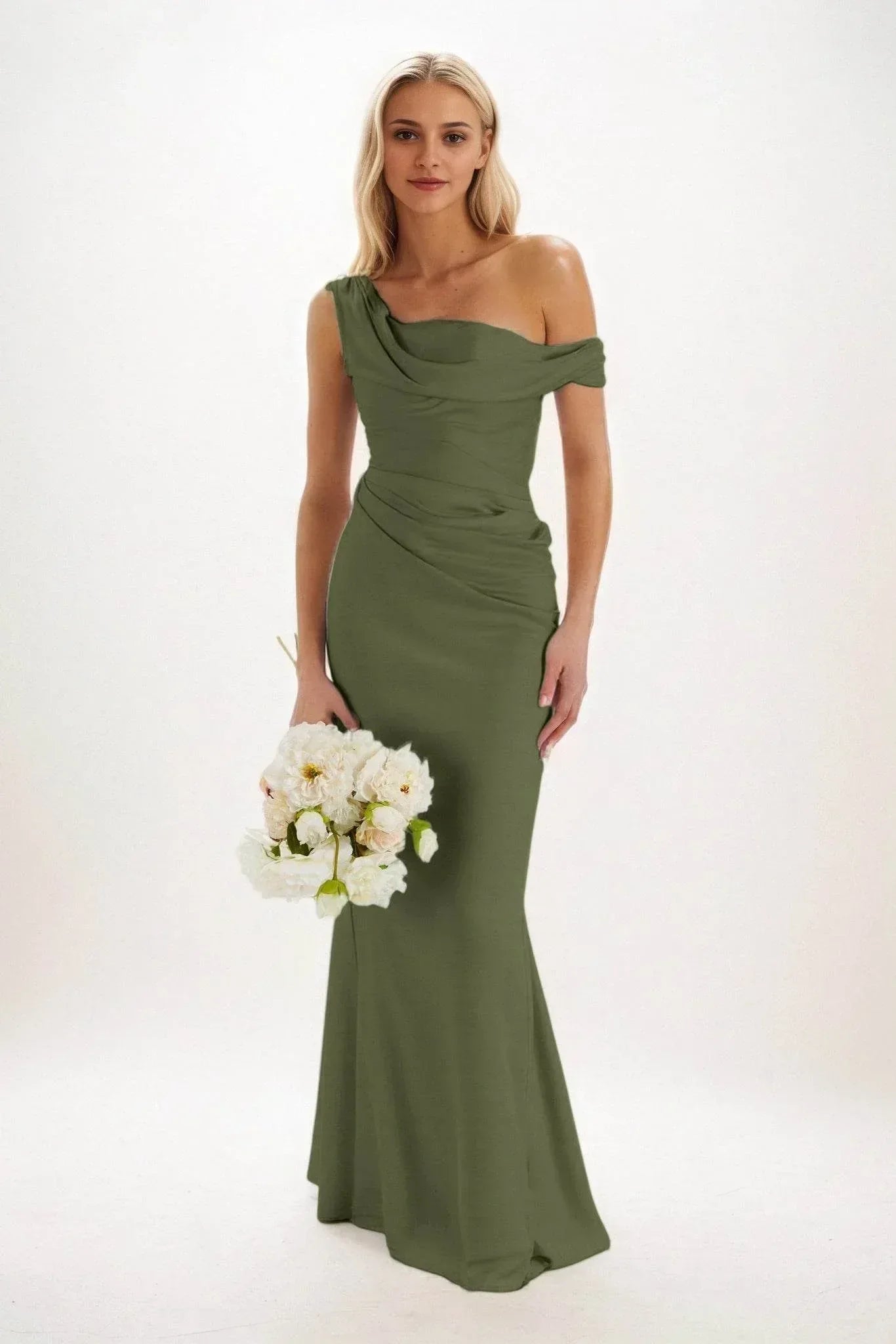 Sheath-Column Maxi Luxe Satin Dress CB0815CS - COCOMELODY