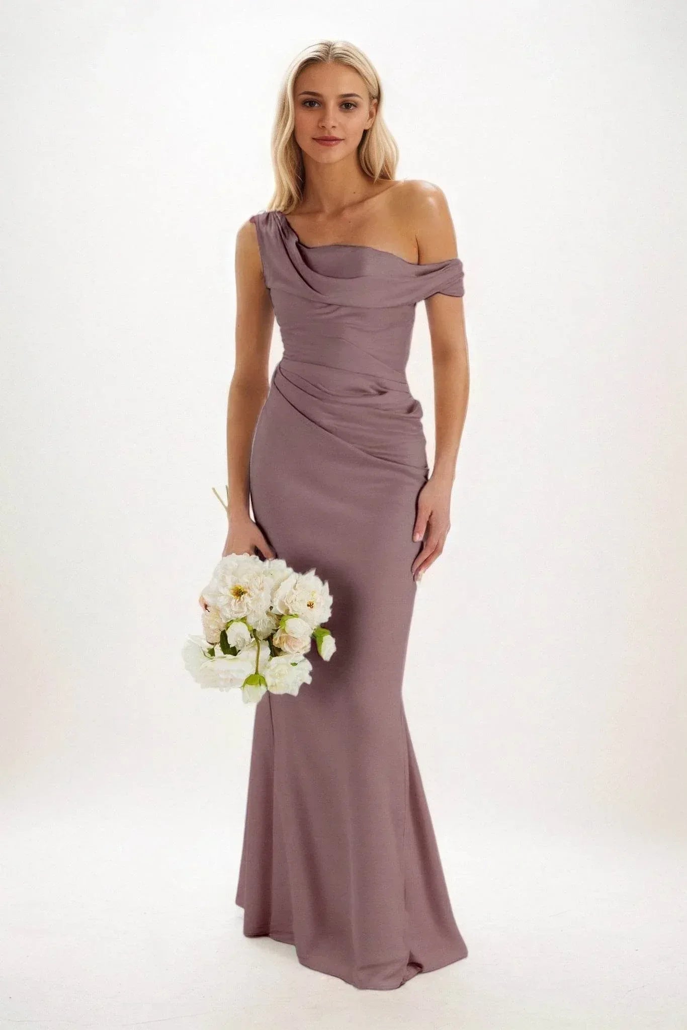 Sheath-Column Maxi Luxe Satin Dress CB0815CS - COCOMELODY