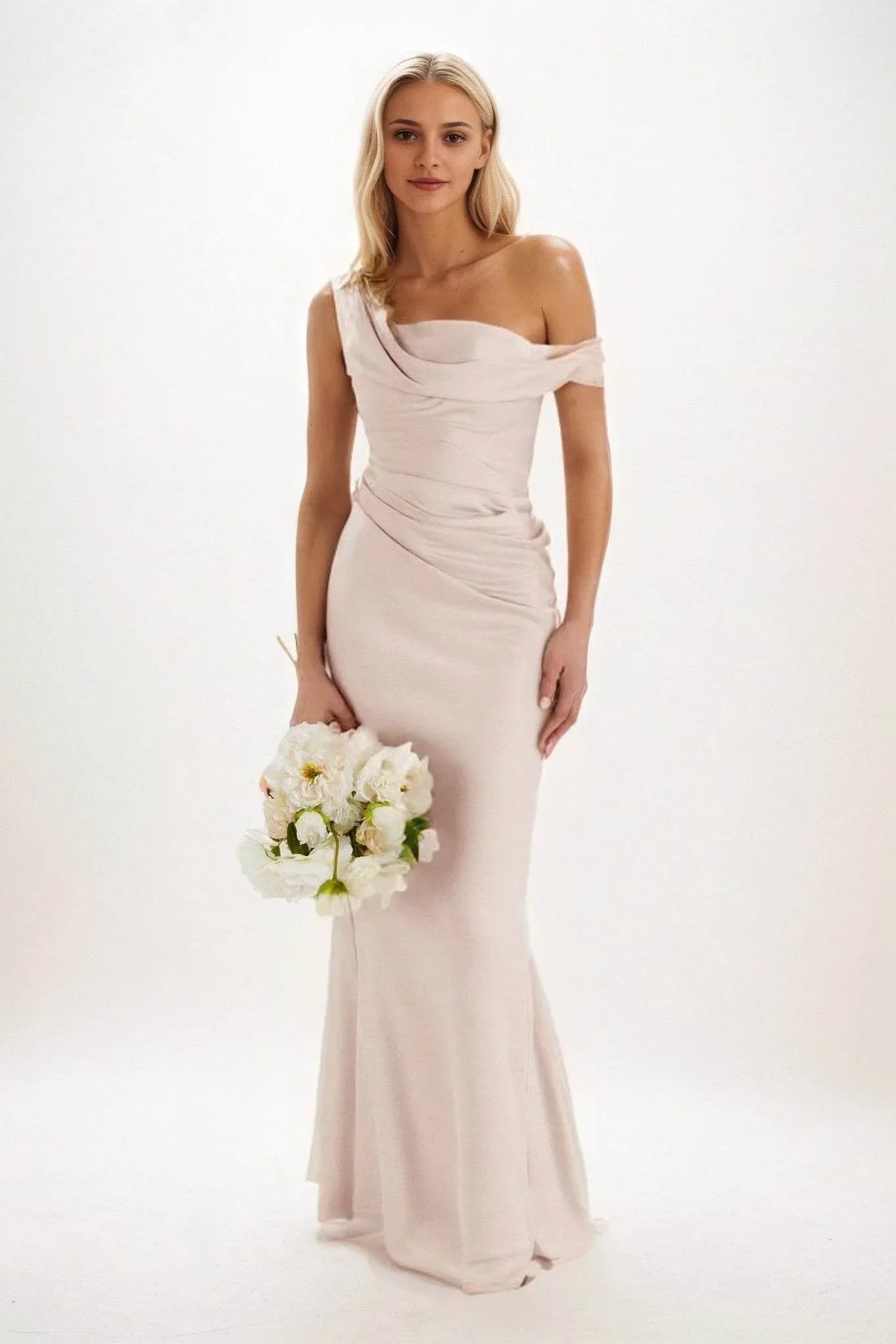 Sheath-Column Maxi Luxe Satin Dress CB0815CS - COCOMELODY