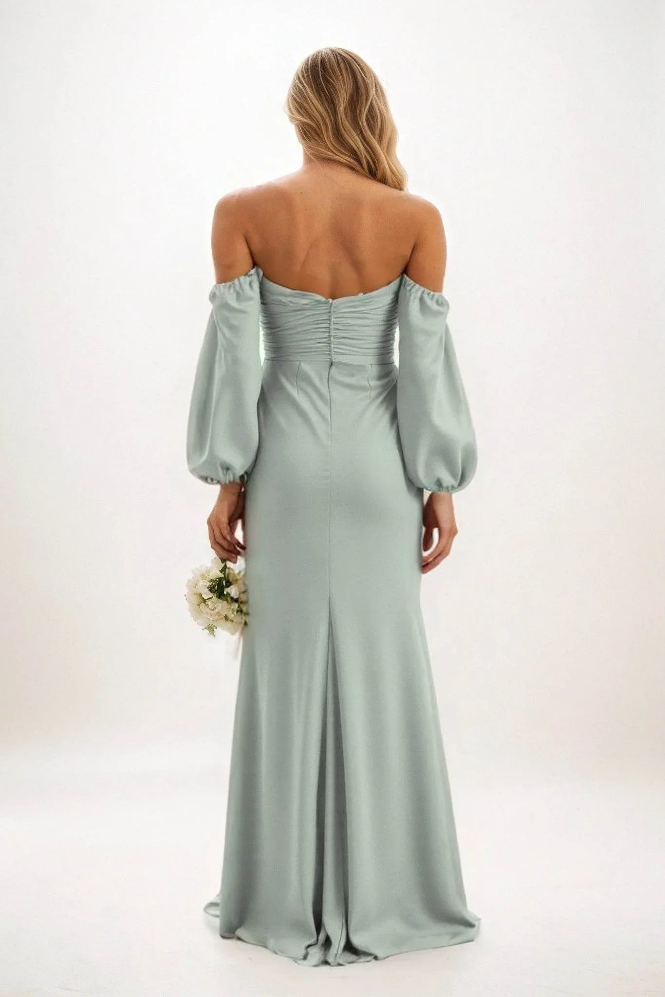 Trumpet-Mermaid Maxi Luxe Satin Dress CB0817CS - COCOMELODY