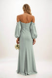 Trumpet-Mermaid Maxi Luxe Satin Dress CB0817CS - COCOMELODY