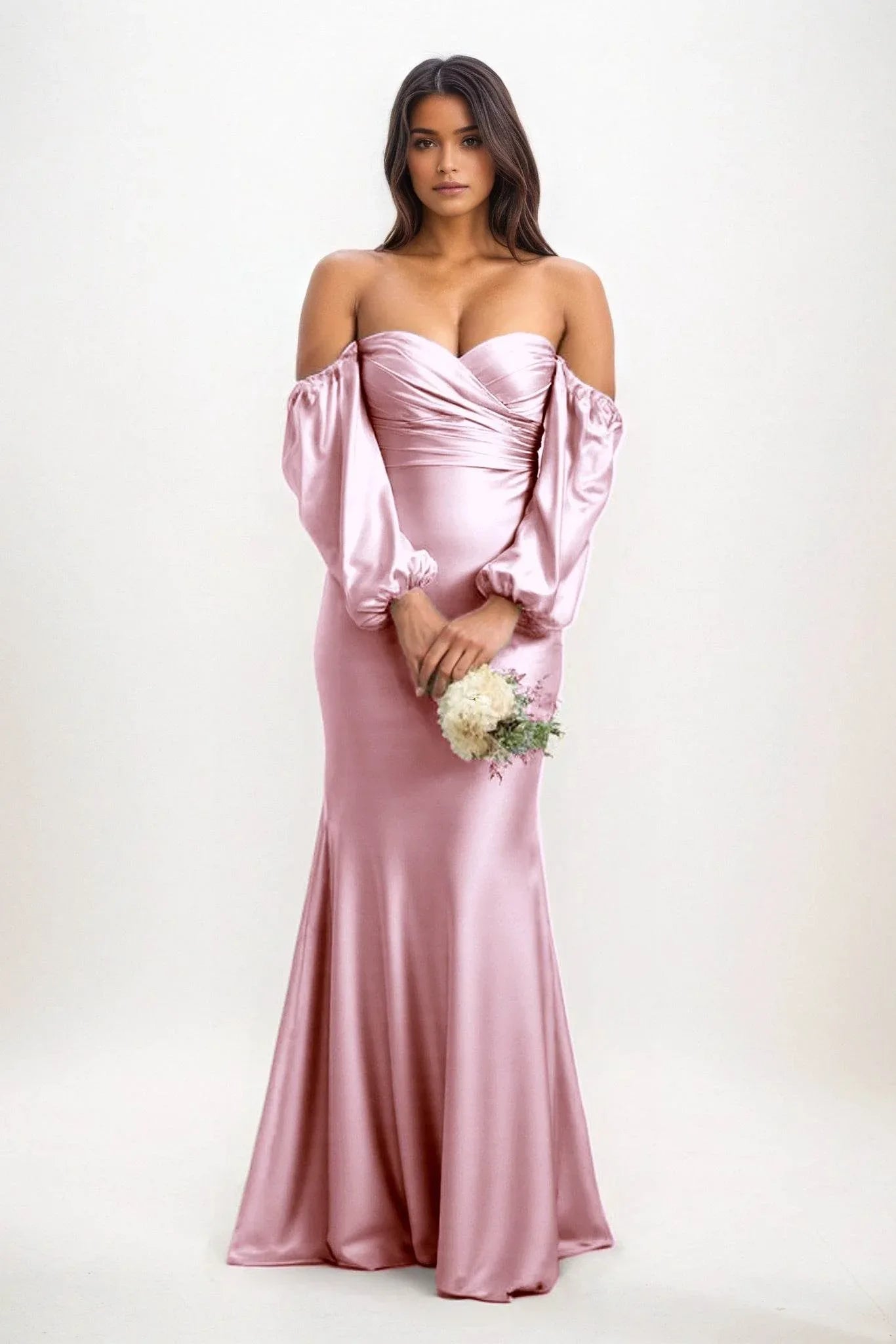 Trumpet-Mermaid Maxi Luxe Satin Dress CB0817CS - COCOMELODY