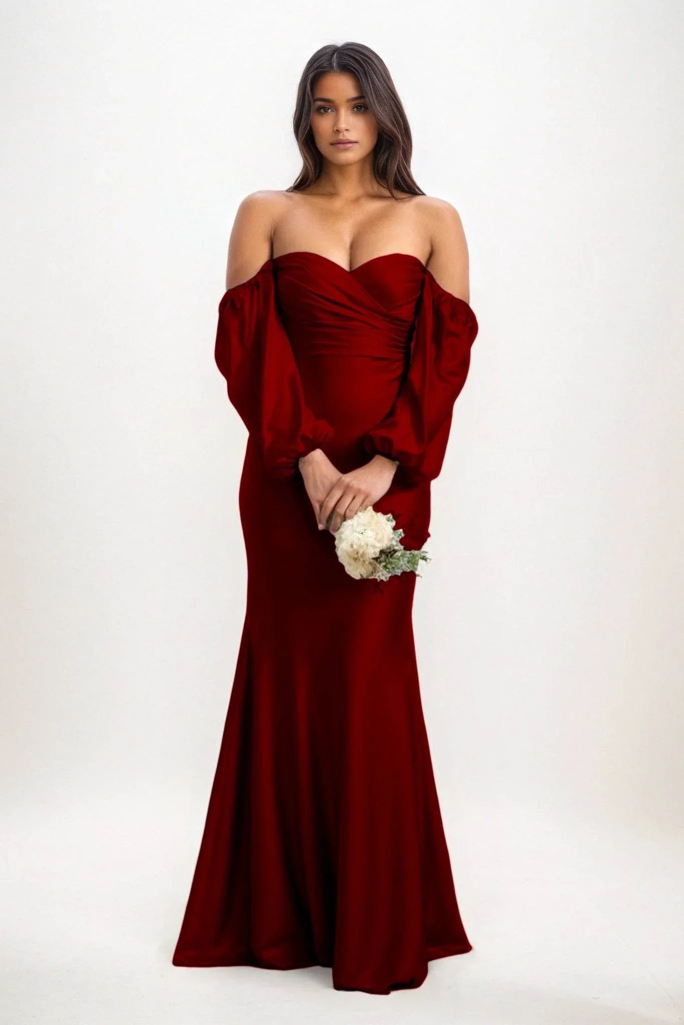 Trumpet-Mermaid Maxi Luxe Satin Dress CB0817CS - COCOMELODY