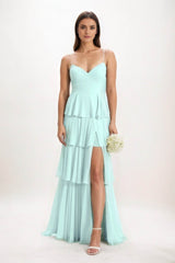 Ball Gown Maxi Chiffon Bridesmaid Dress CB0818 - COCOMELODY