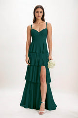 Ball Gown Maxi Chiffon Bridesmaid Dress CB0818 - COCOMELODY