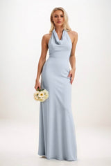 Sheath-Column Maxi Elastic Cloth Bridesmaid Dress CB0819 - COCOMELODY