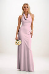 Sheath-Column Maxi Elastic Cloth Bridesmaid Dress CB0819 - COCOMELODY
