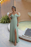 A-Line Maxi Chiffon Bridesmaid Dress CB0820