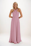 A-Line Maxi Chiffon Bridesmaid Dress CB0824 - COCOMELODY