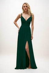A-Line Maxi Chiffon Bridesmaid Dress CB0825 - COCOMELODY