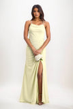 Sheath-Column Maxi Chiffon Bridesmaid Dress CB0827 - COCOMELODY