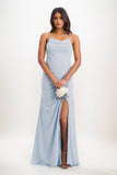 Sheath-Column Maxi Chiffon Bridesmaid Dress CB0827 - COCOMELODY