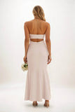 Sheath-Column Midi Luxe Satin Dress CB0829CS - COCOMELODY