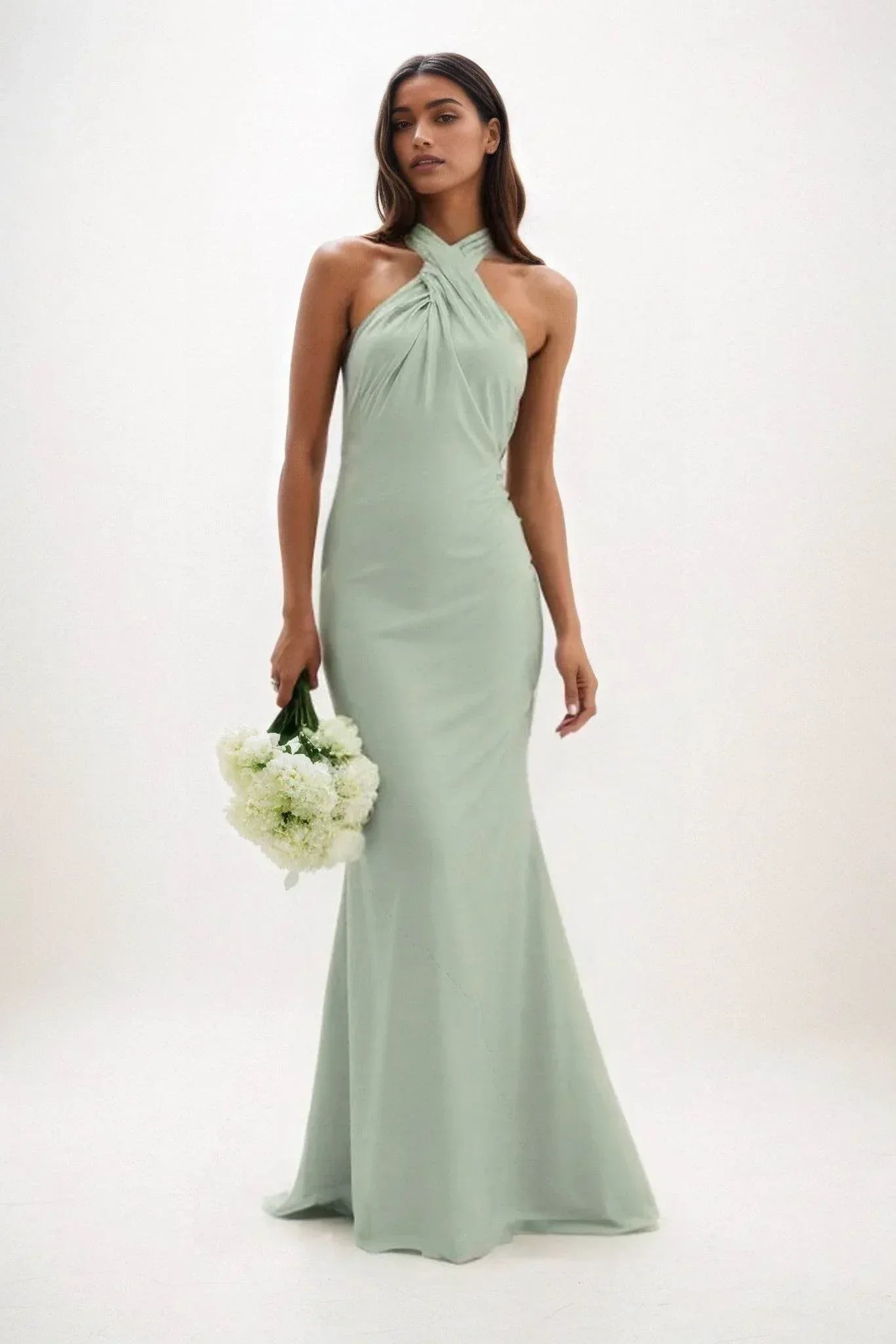 Sheath-Column Maxi Luxe Satin Dress CB0837CS - COCOMELODY