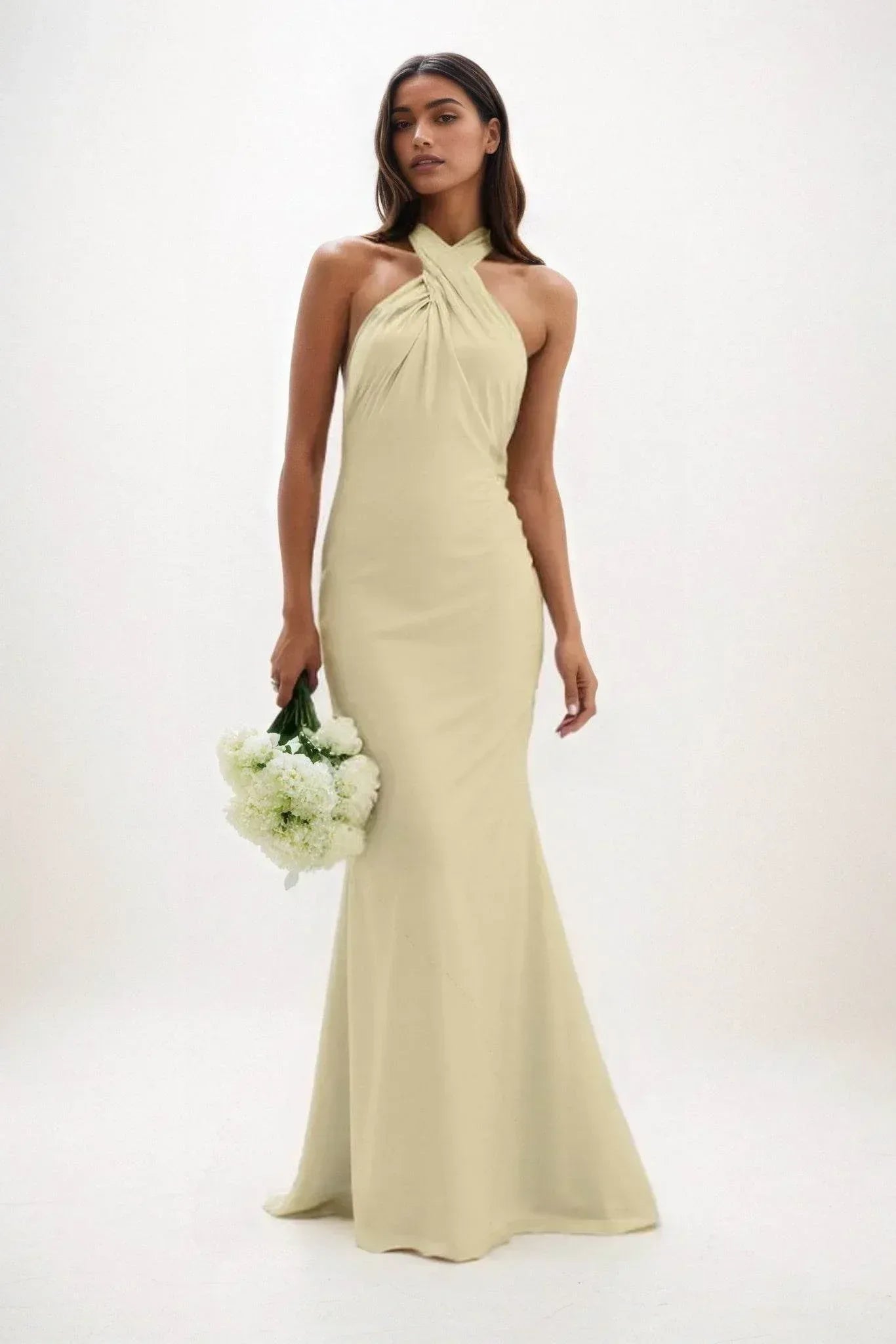 Sheath-Column Maxi Luxe Satin Dress CB0837CS - COCOMELODY