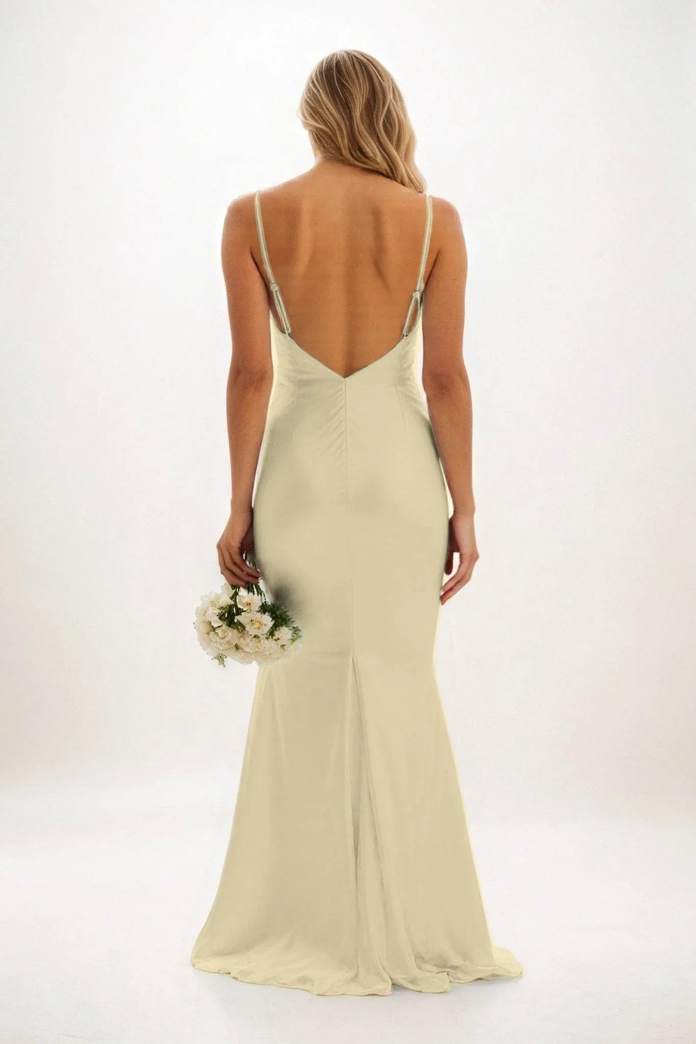 Sheath-Column Maxi Luxe Satin Dress CB0839CS - COCOMELODY