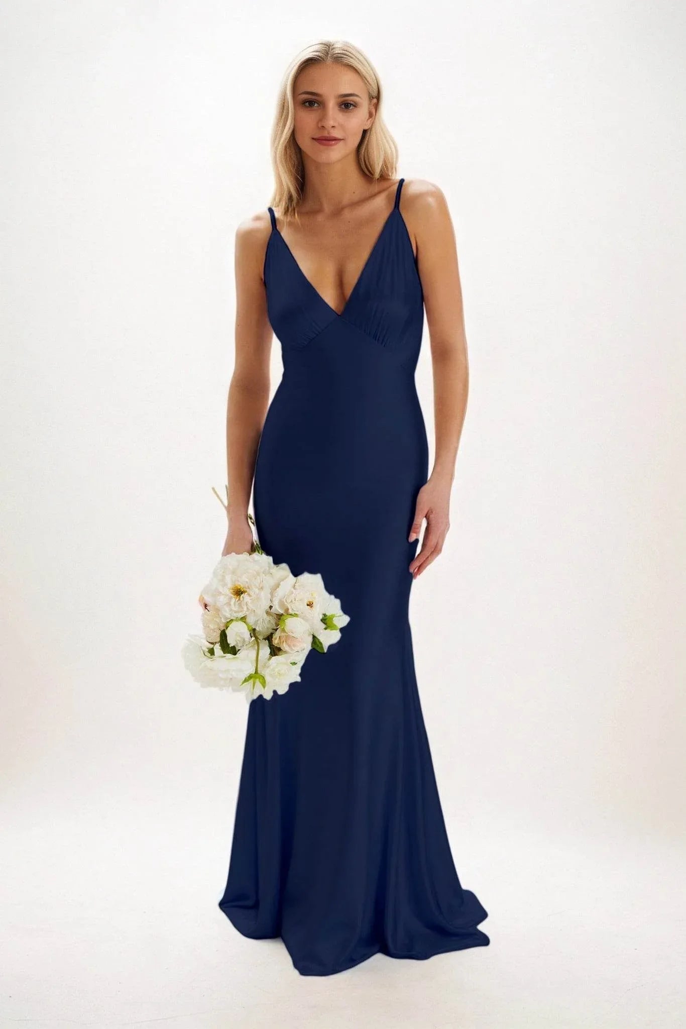 Sheath-Column Maxi Luxe Satin Dress CB0839CS - COCOMELODY