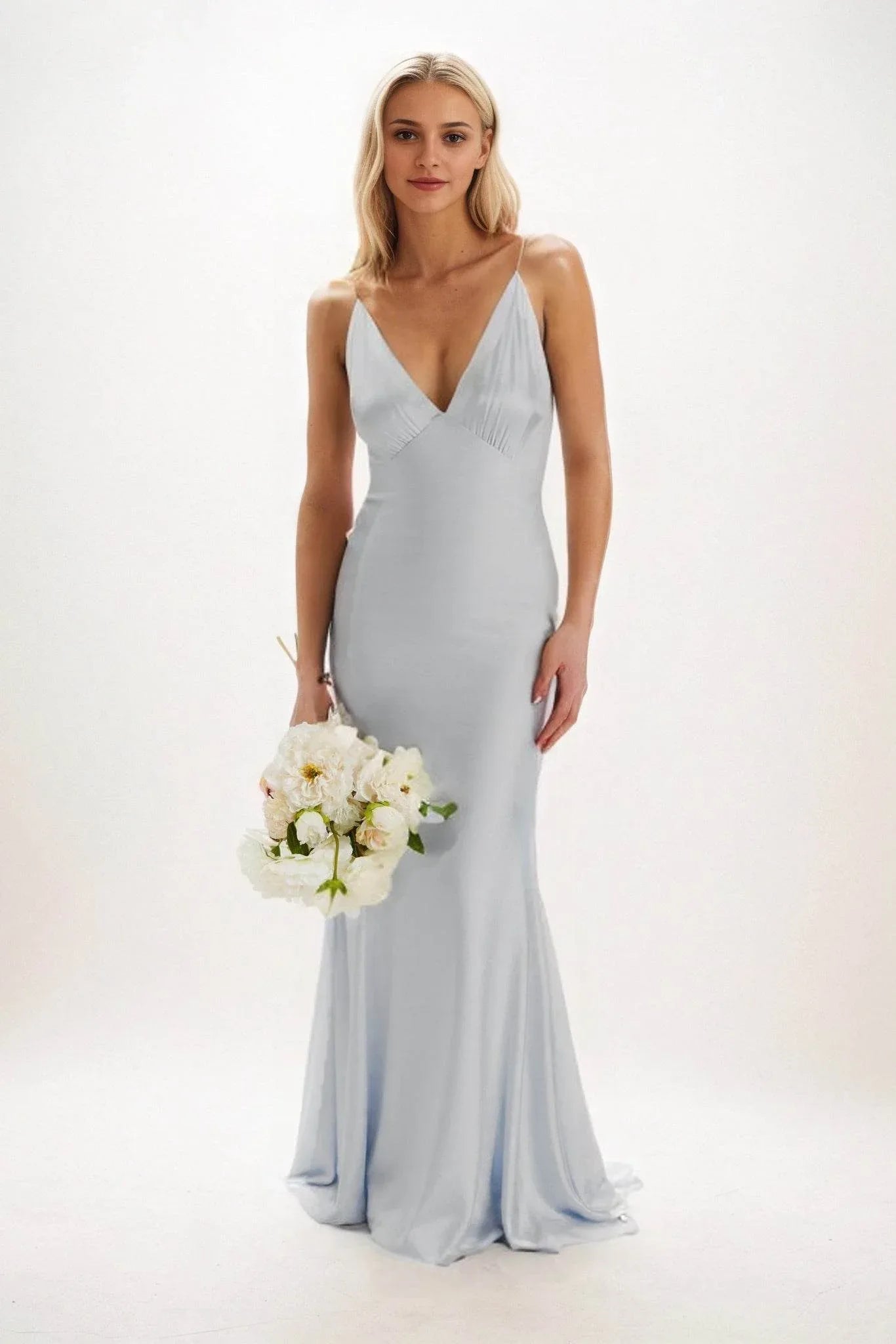 Sheath-Column Maxi Luxe Satin Dress CB0839CS - COCOMELODY