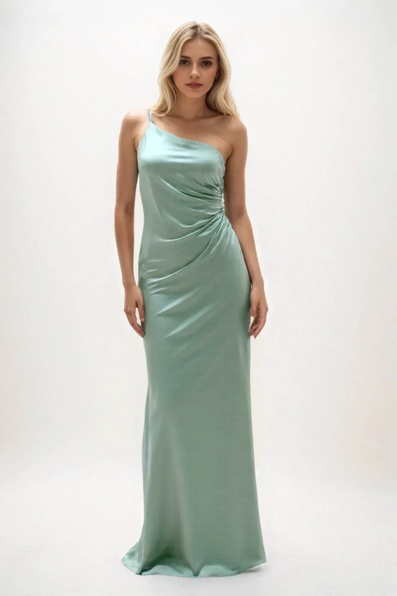 Sheath-Column Maxi Luxe Satin Dress CB0843CS - COCOMELODY