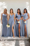 Sheath-Column Maxi Luxe Satin Dress CB0843CS - COCOMELODY