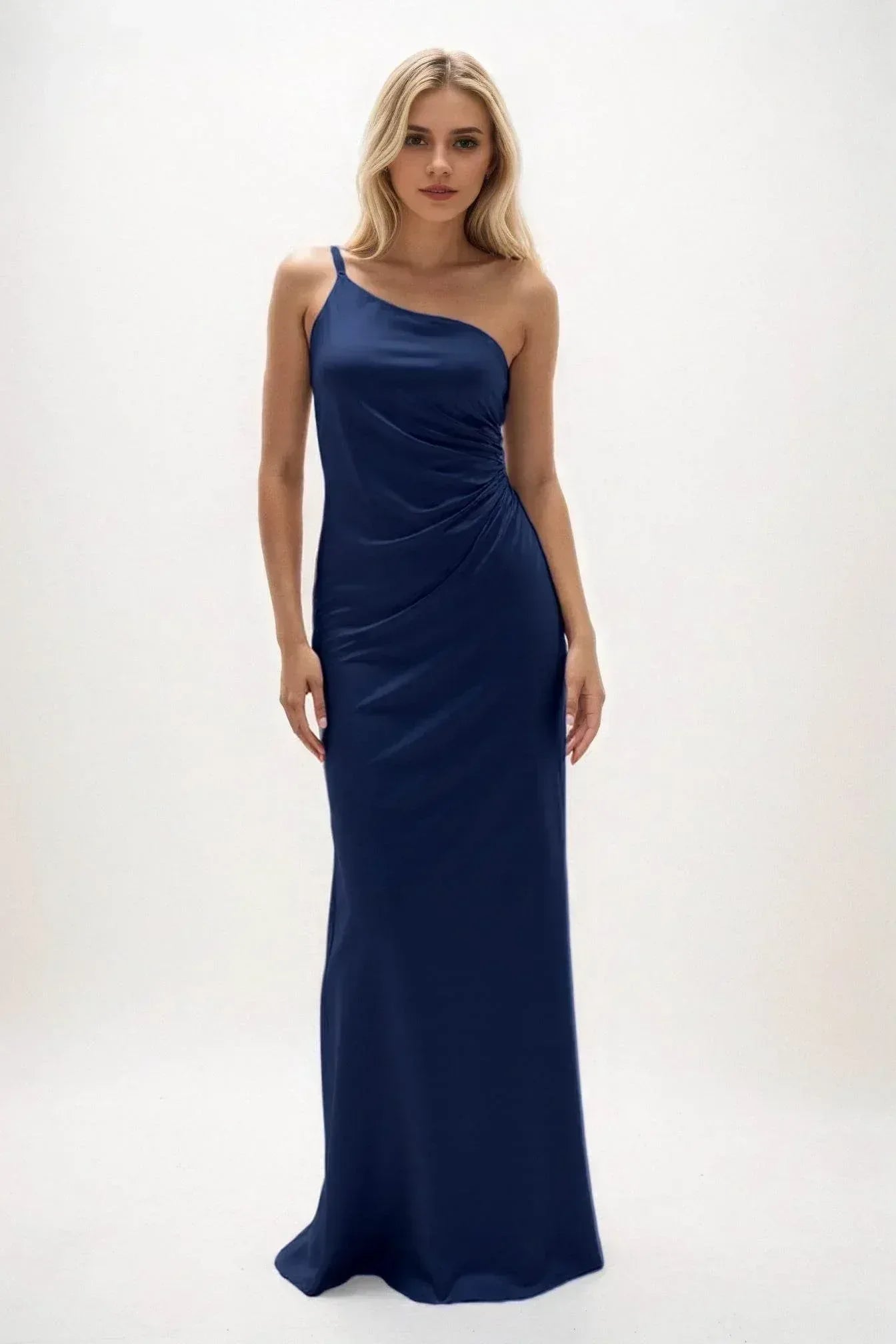 Sheath-Column Maxi Luxe Satin Dress CB0843CS - COCOMELODY