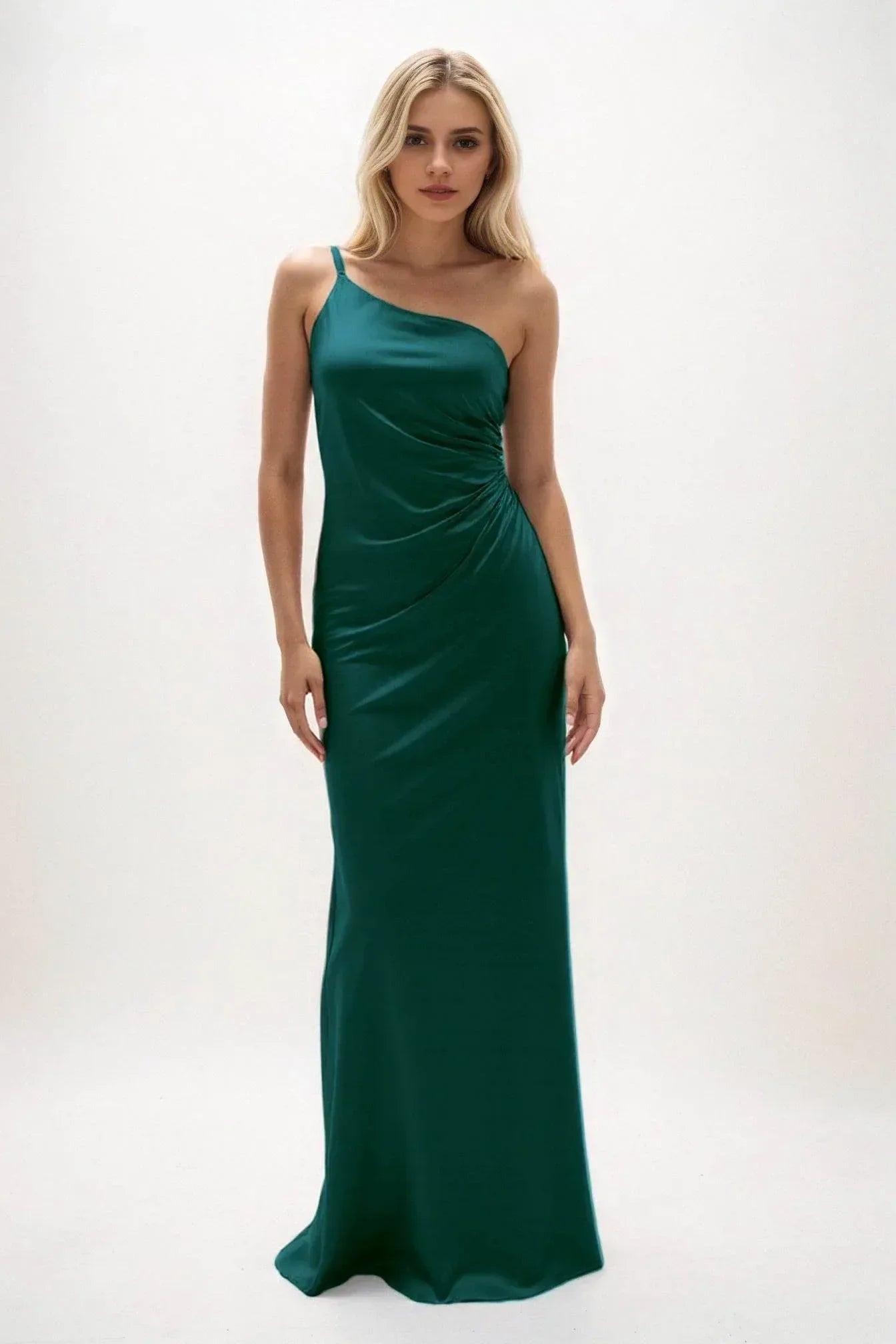 Sheath-Column Maxi Luxe Satin Dress CB0843CS - COCOMELODY