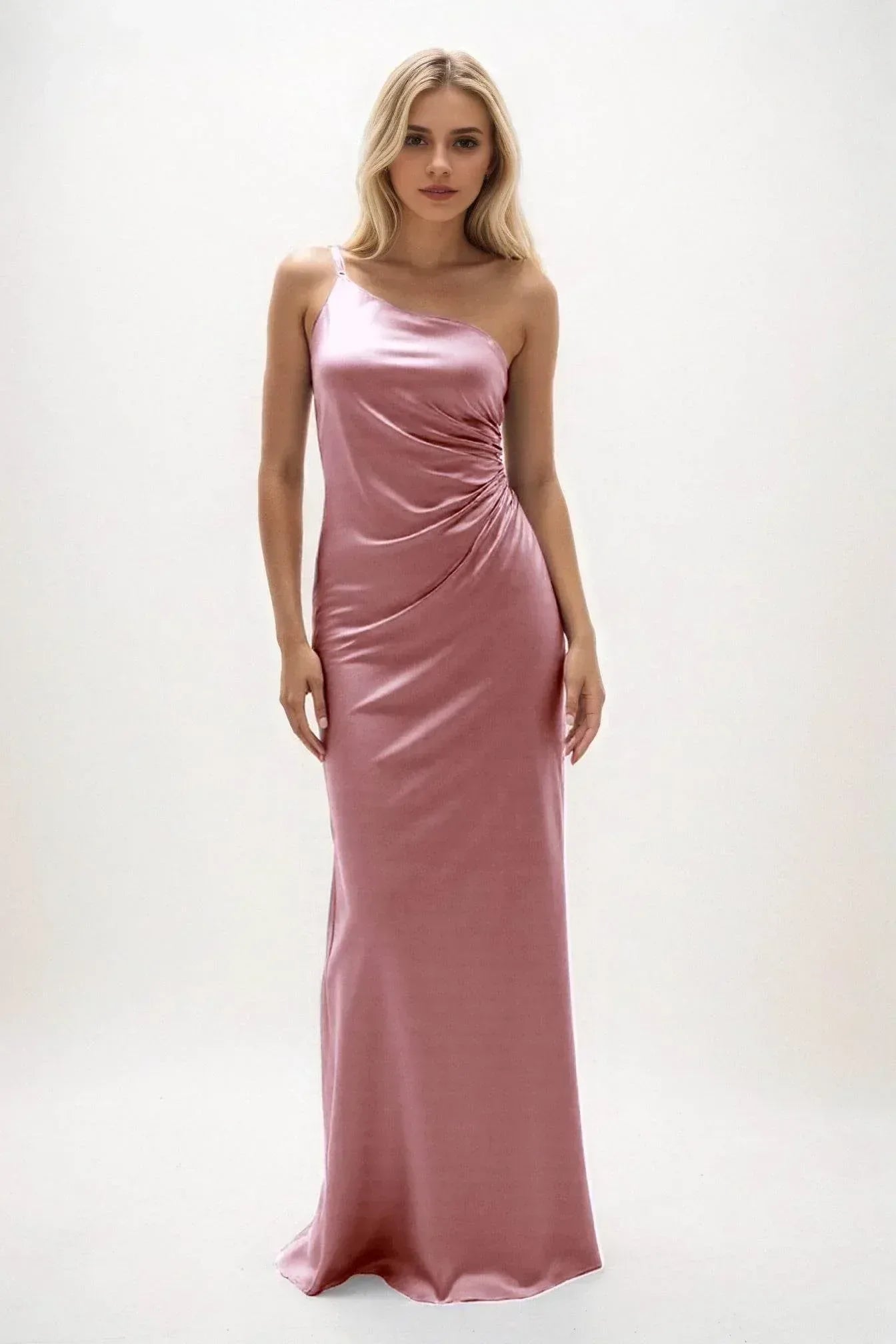 Sheath-Column Maxi Luxe Satin Dress CB0843CS - COCOMELODY