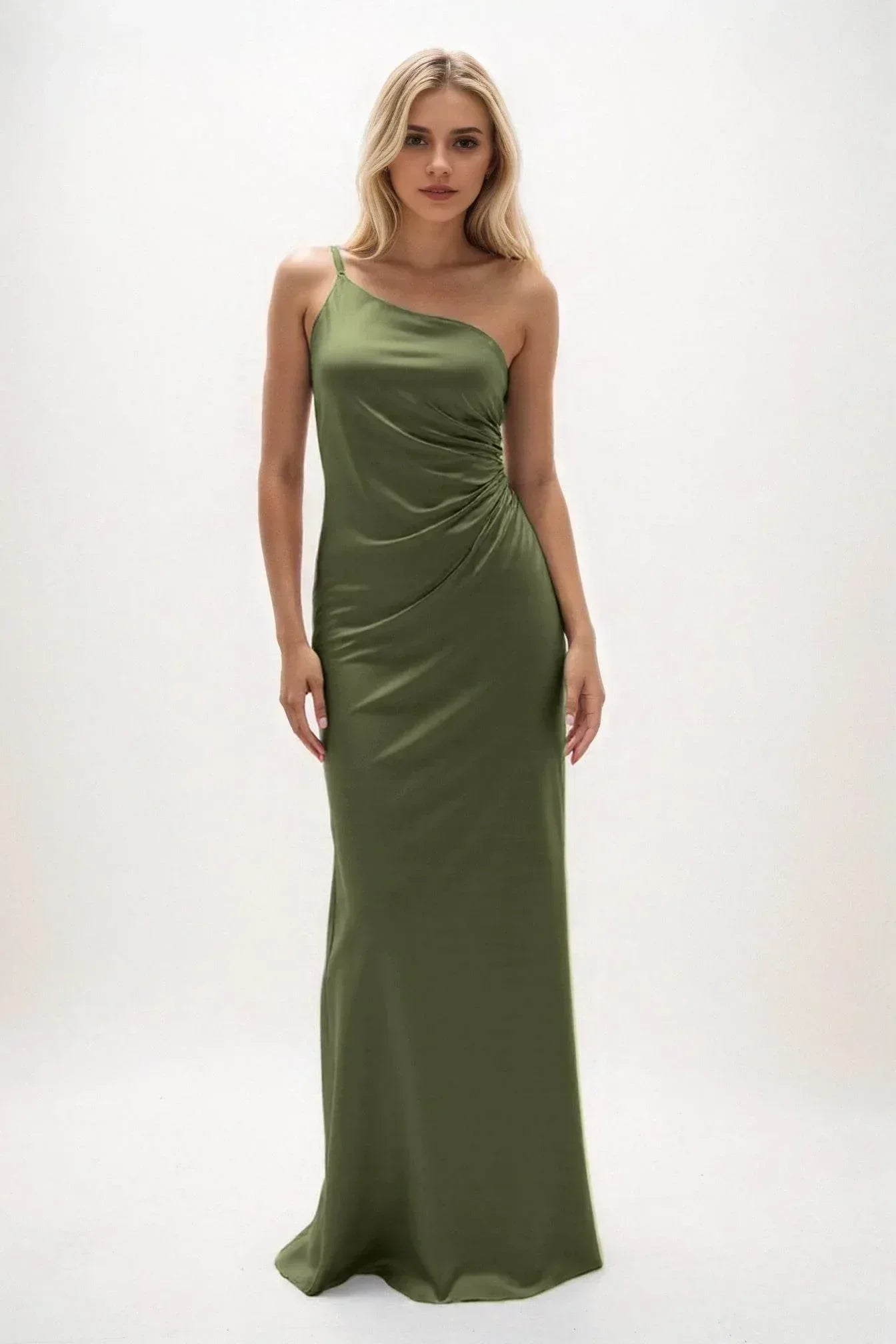 Sheath-Column Maxi Luxe Satin Dress CB0843CS - COCOMELODY