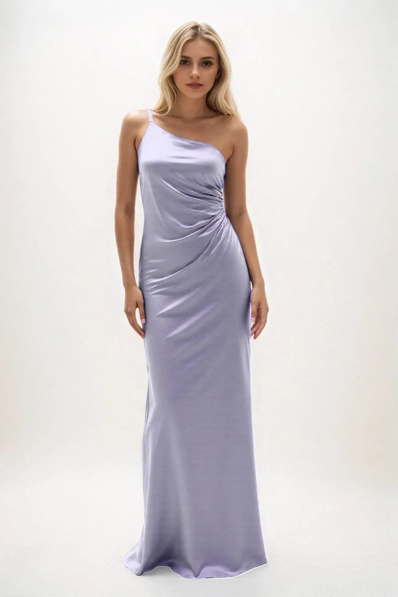 Sheath-Column Maxi Luxe Satin Dress CB0843CS - COCOMELODY