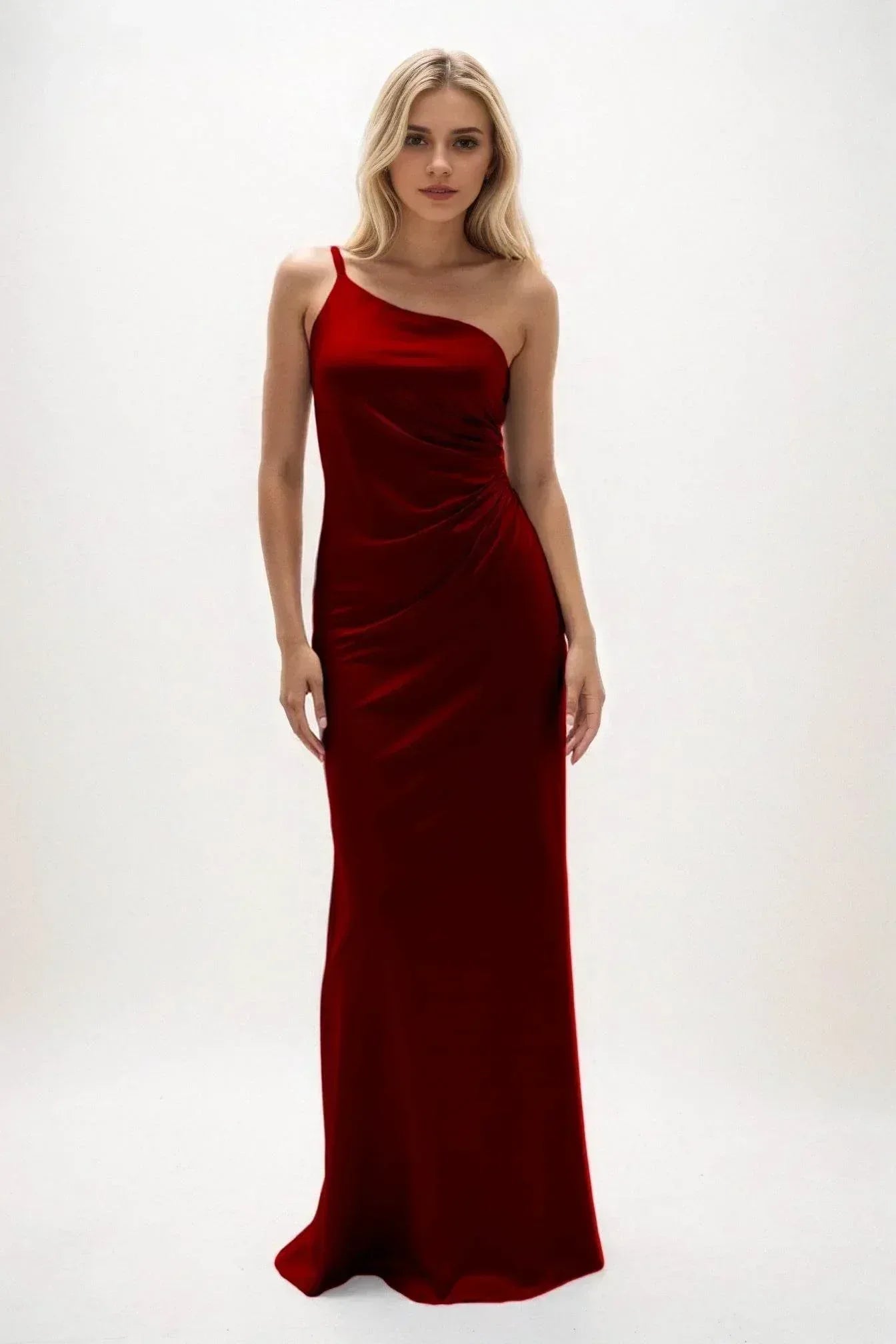 Sheath-Column Maxi Luxe Satin Dress CB0843CS - COCOMELODY
