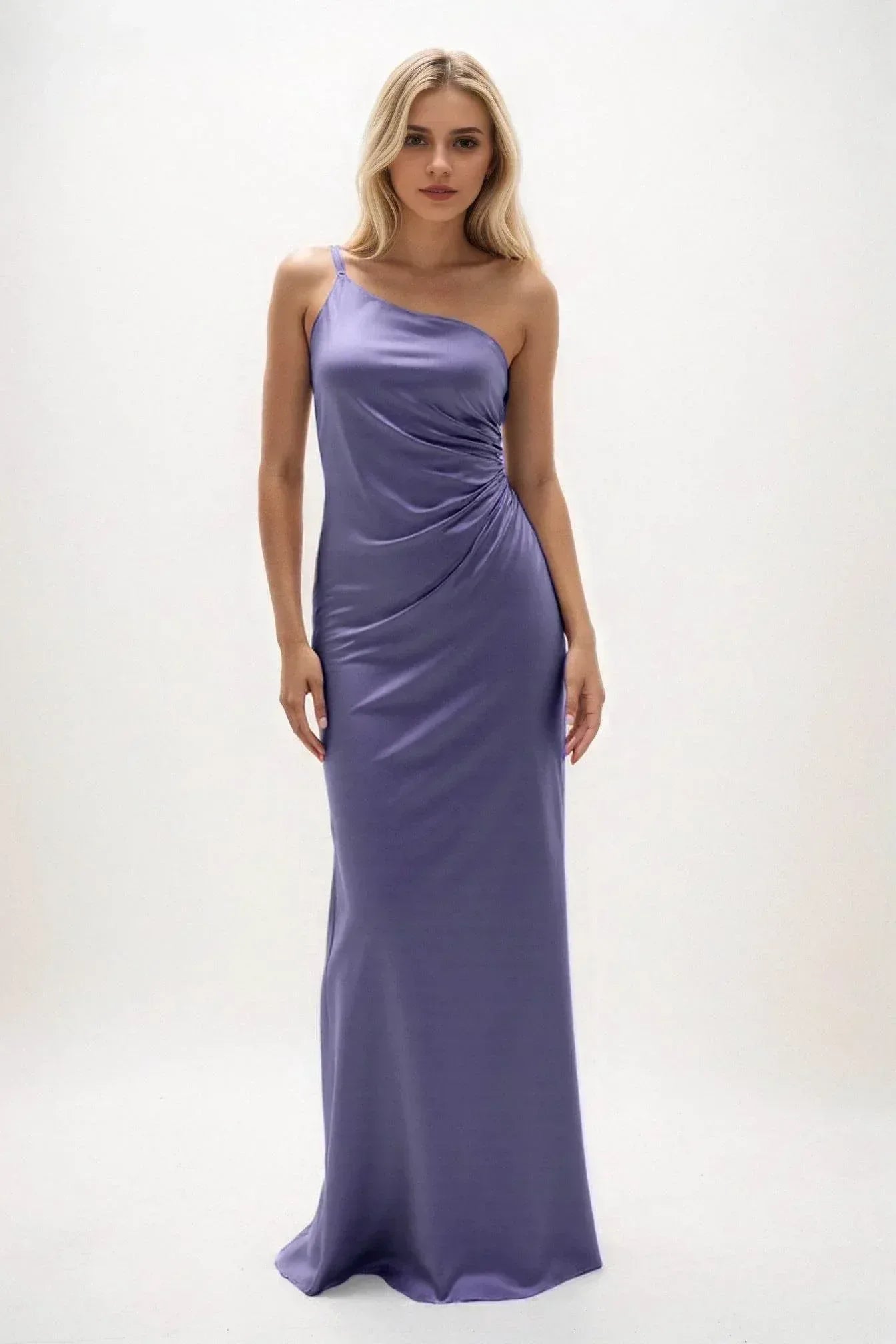 Sheath-Column Maxi Luxe Satin Dress CB0843CS - COCOMELODY
