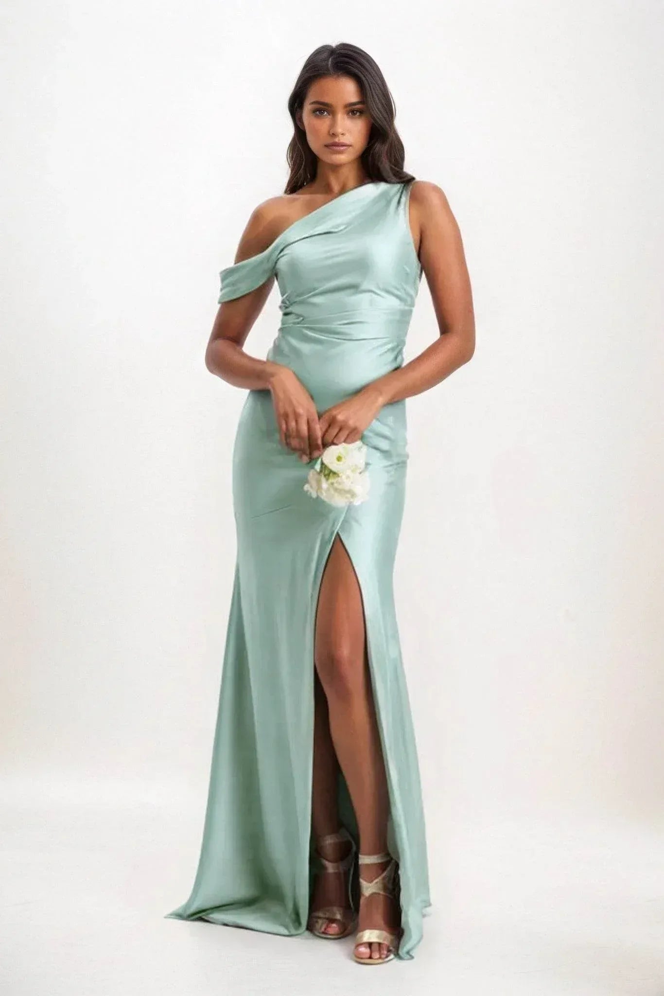 Sheath-Column Maxi Luxe Satin Dress CB0845CS - COCOMELODY