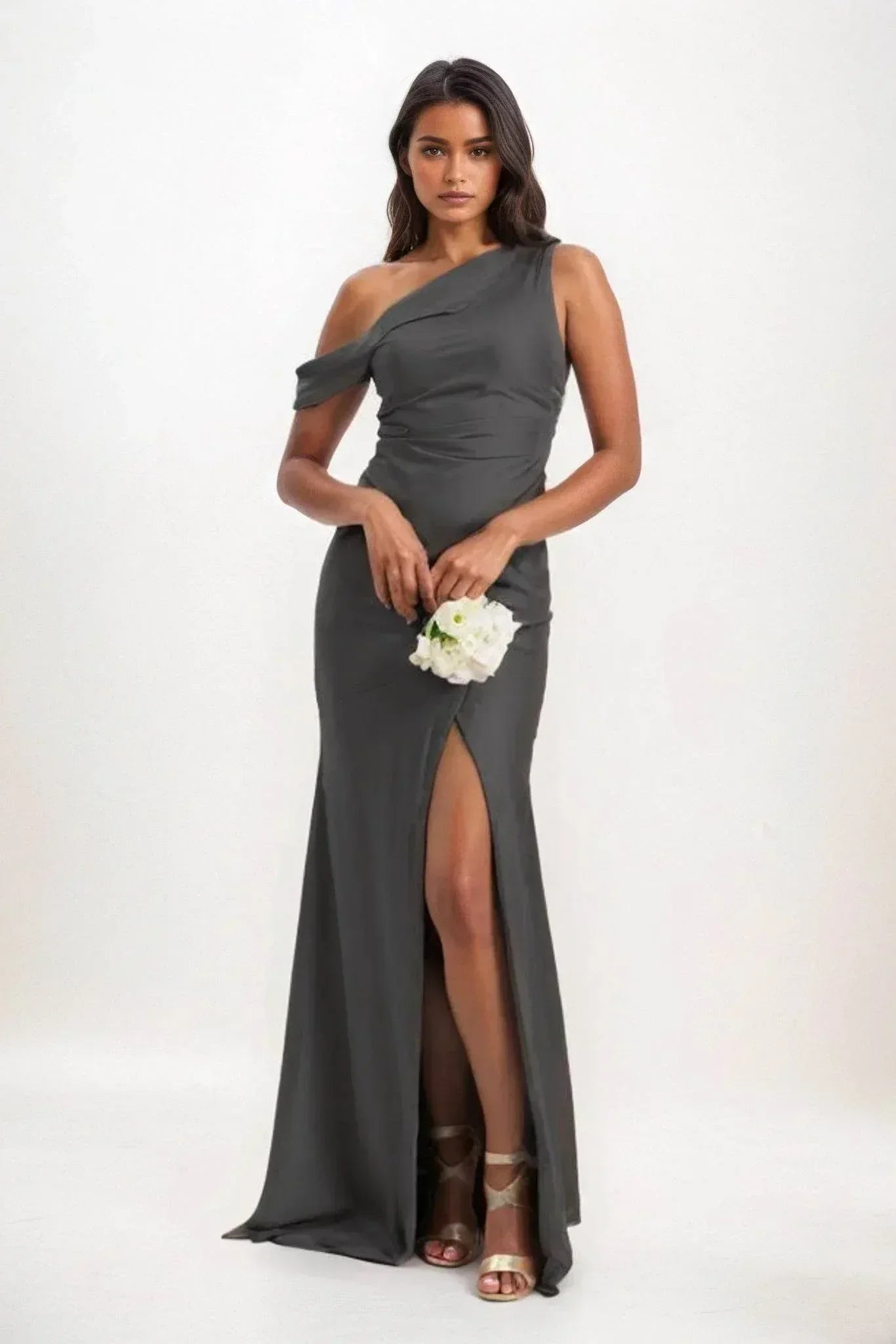 Sheath-Column Maxi Luxe Satin Dress CB0845CS - COCOMELODY