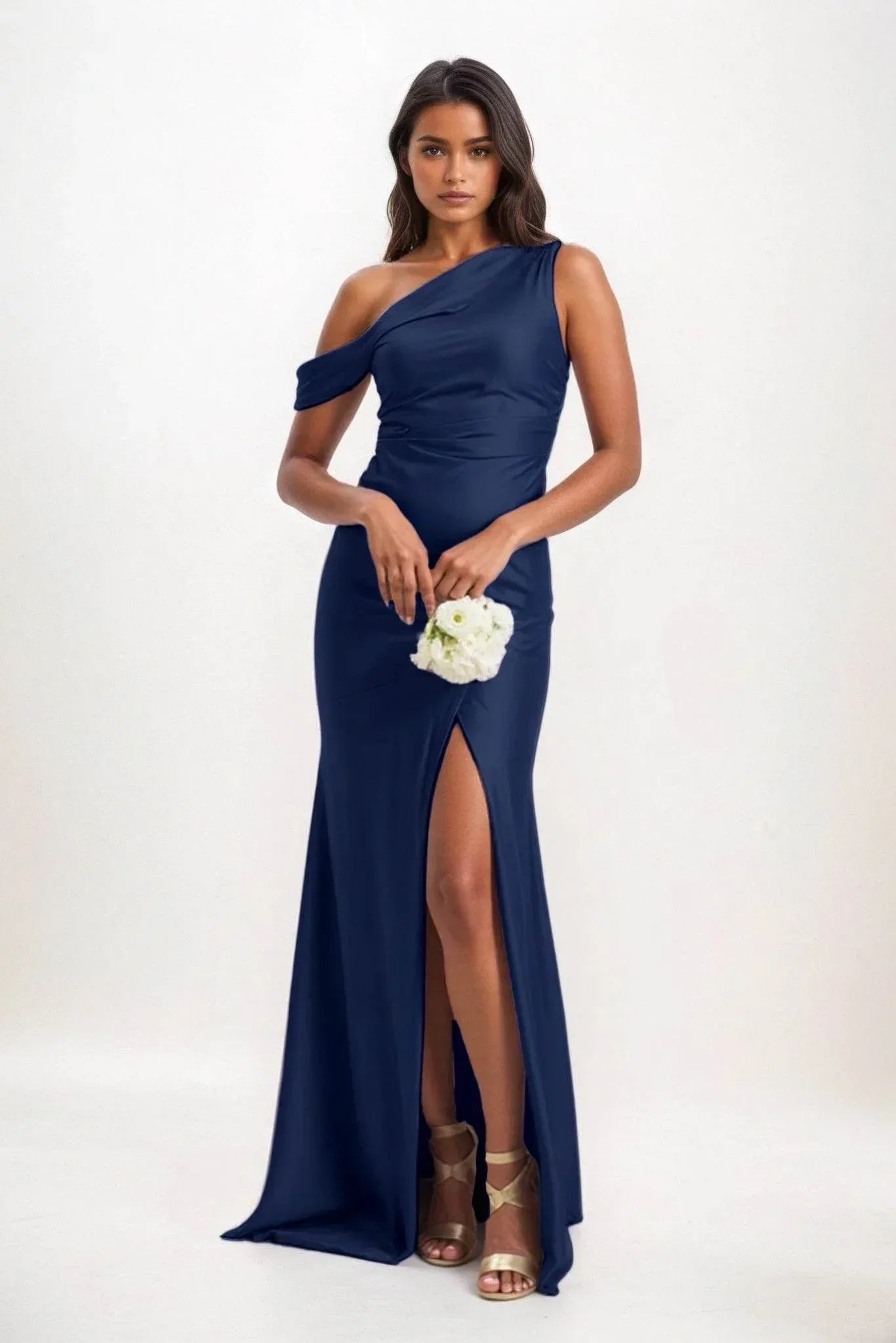 Sheath-Column Maxi Luxe Satin Dress CB0845CS - COCOMELODY
