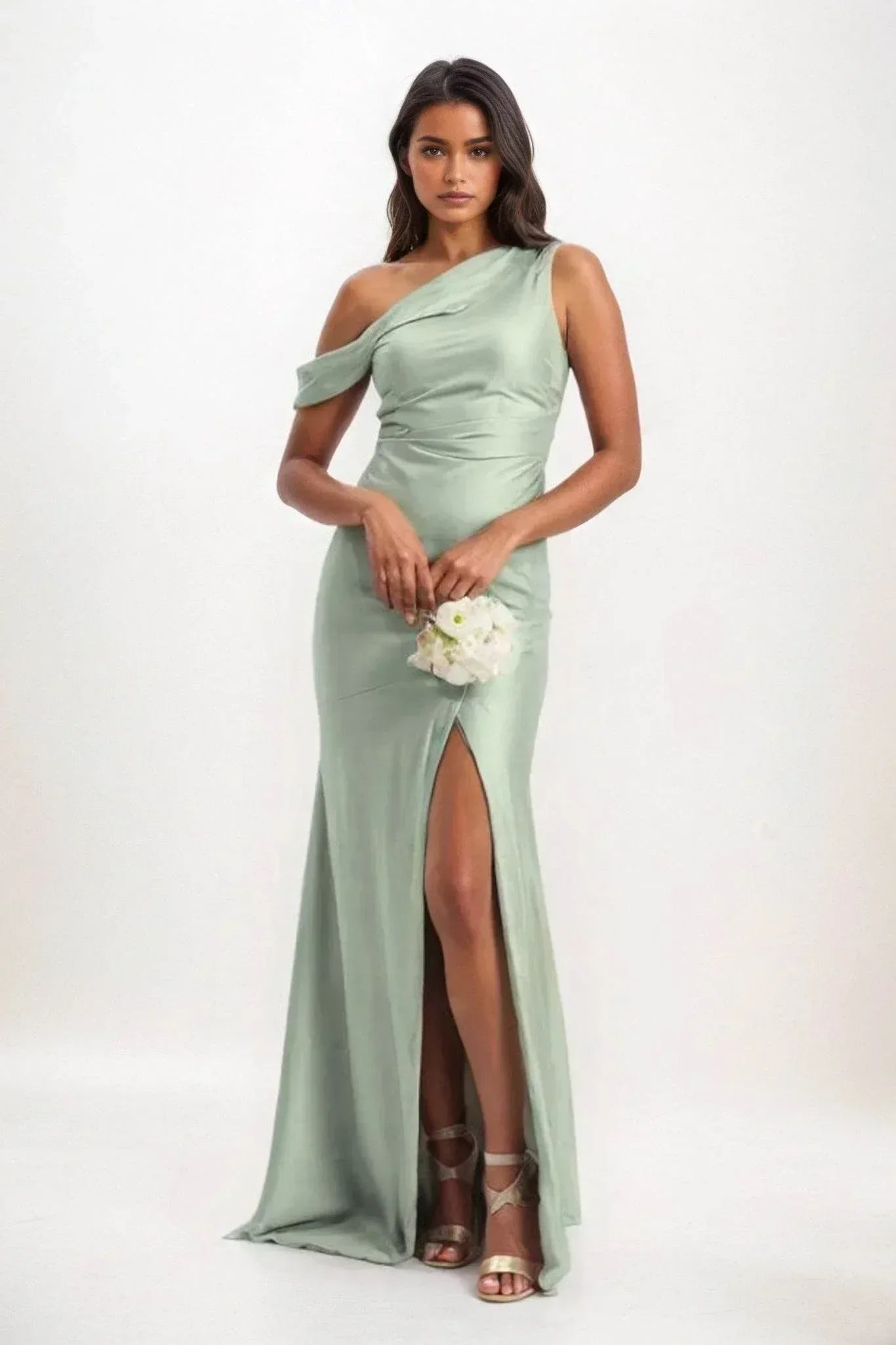Sheath-Column Maxi Luxe Satin Dress CB0845CS - COCOMELODY