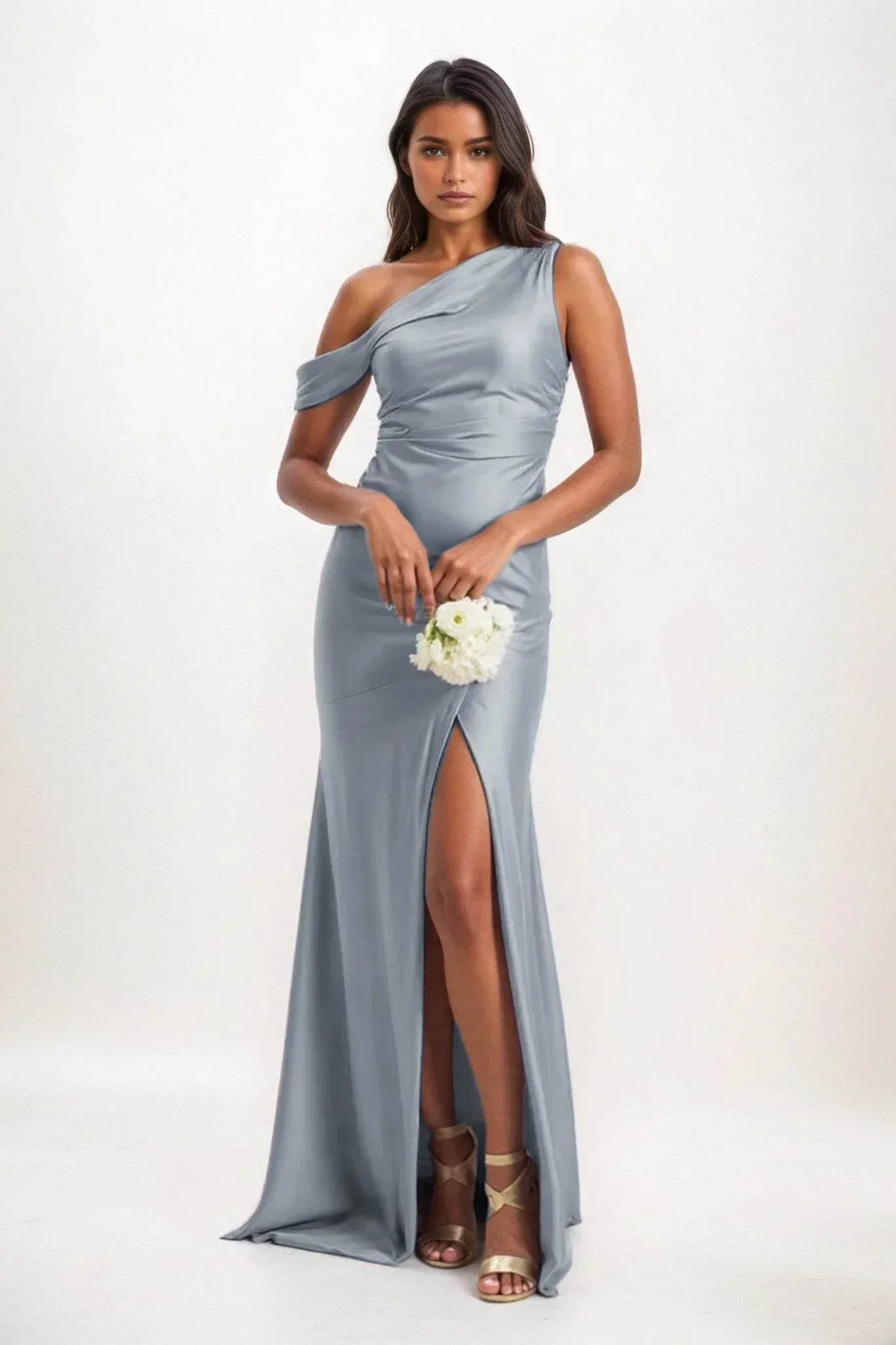 Sheath-Column Maxi Luxe Satin Dress CB0845CS - COCOMELODY