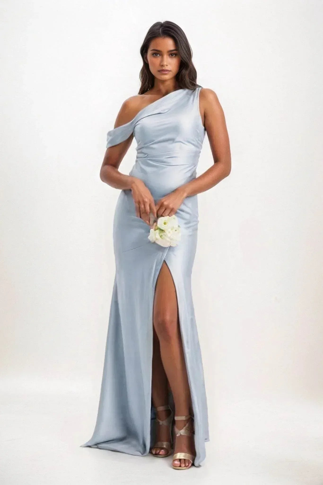 Sheath-Column Maxi Luxe Satin Dress CB0845CS - COCOMELODY