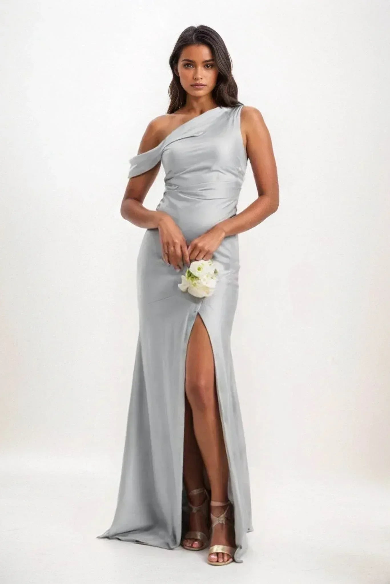 Sheath-Column Maxi Luxe Satin Dress CB0845CS - COCOMELODY