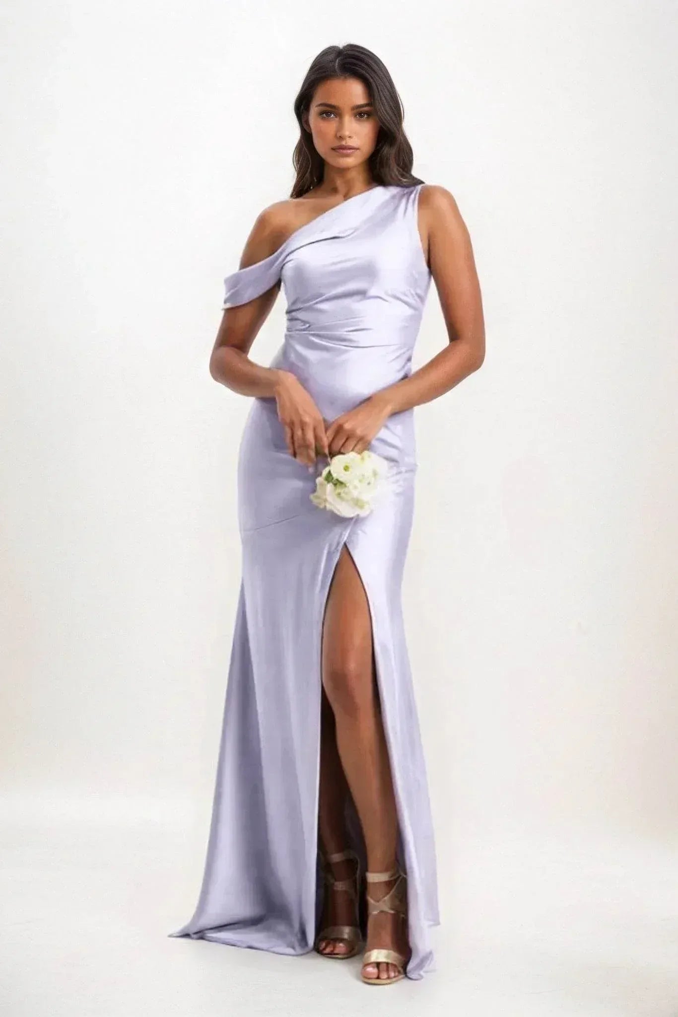 Sheath-Column Maxi Luxe Satin Dress CB0845CS - COCOMELODY