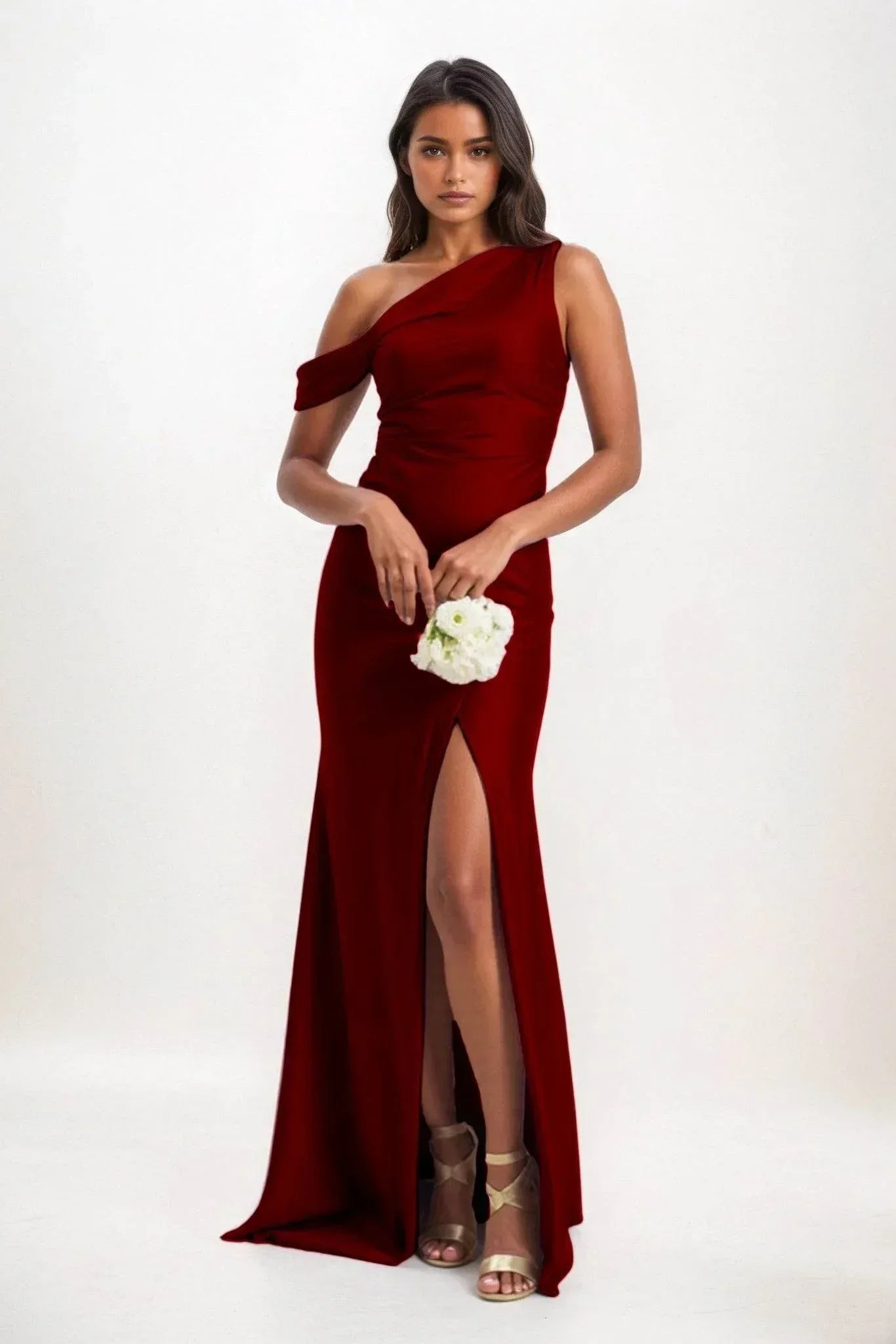 Sheath-Column Maxi Luxe Satin Dress CB0845CS - COCOMELODY